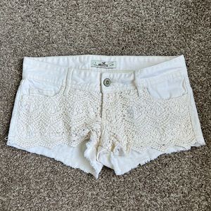 Hollister white shorts